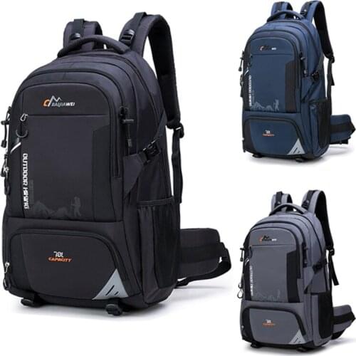 70L Outdoor Travel Backpack Camping Hiking Mountaineering Bag Climbing Pack Mountain Backpacks Waterproof Anti-tear Sports Bags