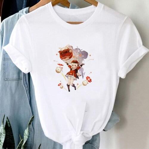 Genshin Impact Klee T-Shirts Game Anime Girl 3D Print Streetwear Women Fashion Oversized T Shirt Harajuku Girl Tee Tops Clothing