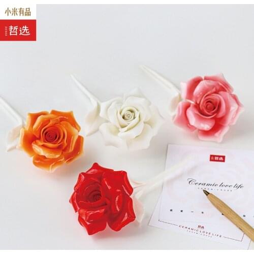 Youpin Ceramic Roses Chinese Traditional Handmade Ceramic Roses Forever Flower Creative Home Decorations Valentines Day Gifts
