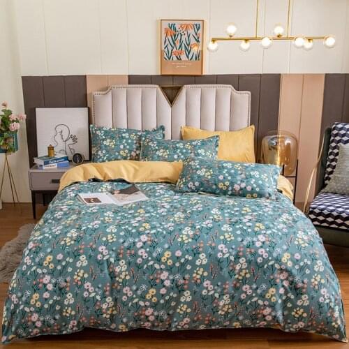 Pastoral Small Floral Pattern Bedding Set ,175x220 Duvet Cover Pillowcase 3pcs, Extra Large Duvet Cover,245x210 Quilt Cover Set