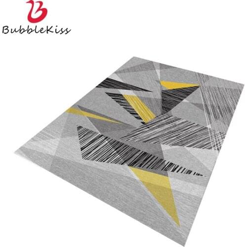 Bubble Kiss Nordic Style Carpet Yellow Geometry Living Room Rugs Home Modern Non-Slip Carpet Bedroom Decor Bedside Soft Area Rug