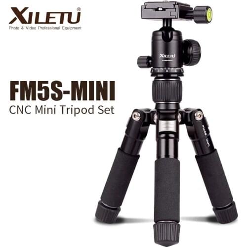 Cadiso FM5S Portable Tripode Lightweight Travel Stand Tabletop Video Mini Tripod with 360 Degree Ball Head for Camera DSLR