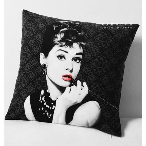 Marilyn Monroe Audrey Hepburn Velvet Pillow (no Filling) Home Decor Cushion Decorative Throw Pillow Cushions Sofa Shipping Free