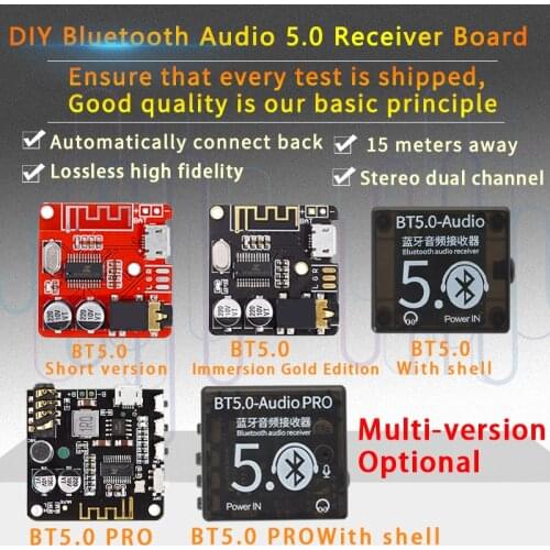 Mini Bluetooth 5.0 Decoder Board With Case Audio Receiver BT5.0 PRO MP3 Lossless Player Wireless Stereo Music Amplifier Module