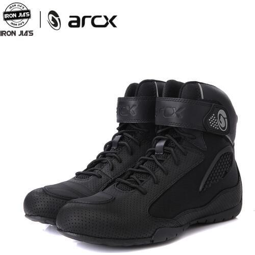 ARCX Motorcycle Boots Vintage Casual Men Motorcycle Shoes Moto Riding Boots Breathable Protective racing shoes boots popular