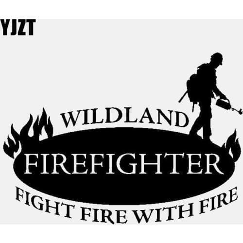 YJZT 17.5CM*12.5CM Fashion WILDLAND FIRE FIGHTER FIGHT FIRE Car Sticker Decal Vinyl C11-2158