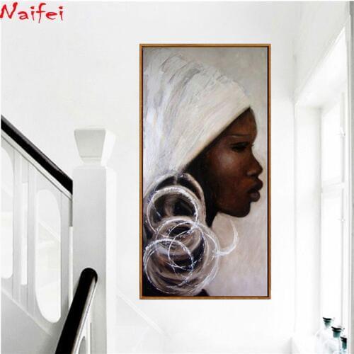 Full Square Diamond Painting 5D african portrait Diamond Art Embroidery black white africa woman face Handmade Mosaic Home Decor