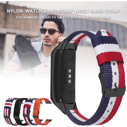 12mm Nylon Watch Band for Samsung Galaxy fit SM-R370 Sports Watch Strap Band Replacement Wristband Smart Bracelet Accessories
