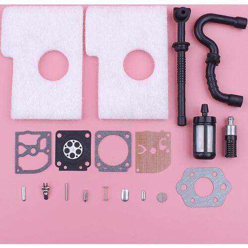 Air Fuel Oil Filter Line Hose For Stihl MS180 MS170 018 017 MS 180 170 Carburetor Repair Rebuild Kit Chainsaw Replace Part