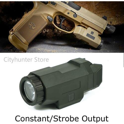 Tactical Pistol Gun Light Weapon Compact Flashlight For20mm Picatinny Rail Mount Fit AR 15 AK 47 74 Glock 17 19 18C Gun Light