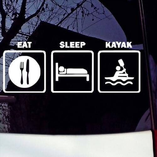Eat Sleep Kayak Vinyl Decal Sticker Window sticker 24x9cm