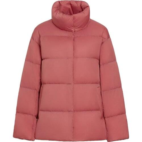 Winter Down Coat Women Warm Pink Puffer Jacket Famale New Short Korean Coats Lady Casual Clothing Jaqueta Puffer Feminina SQQ251