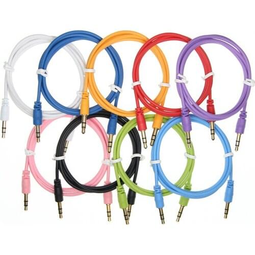 1M 3.5mm Jack Audio Cable Gold Plated 3.5 Male to Male Stereo Aux Cord for Car Headphone MP3/4 Speaker Wire