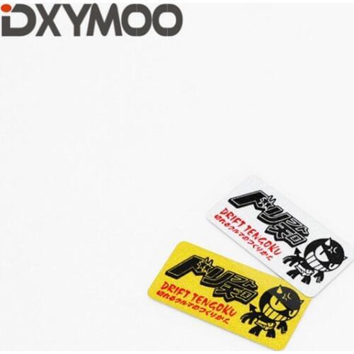2PCS Japanese Drift Tengoku Set Up Motorcycle Helmet Bike Sticker Car Styling Decal 6x3cm