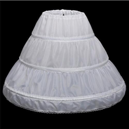 3 Hoops One Layer 2020 White A-Line Flower Girl Dress Petticoat Kid Crinoline Underskirt Wedding Accessories