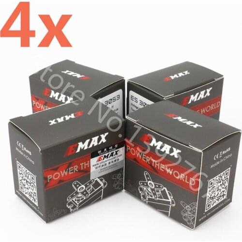 4 Pieces Original EMAX ES3003 Analog Servo Motor 17g 3.5kg 0.13sec 23T 4.8~6.0V Plastic Gear For RC Helicopter RC Plane Airplane