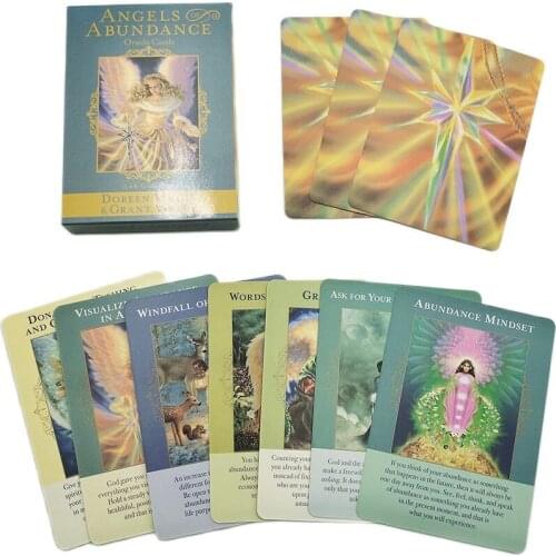 Angels of Abundance Oracle Cards English Version 44 Sheet Tarot Card Deck Fate Divination Gameplay Friend Party Board Game
