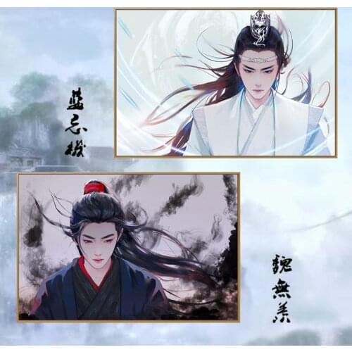 5D Full Drill Diamond Painting Mo Dao Zu Shi Wei Wuxian Lan Wangji Diamond Embroidery Anime Cross Stitch Mosaic Decoration Gift