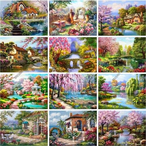 Diamond Painting Landscape 5D DIY Full Square Drill Embroidery Scenery Diamond Mosaic Picture Cross Stitch Kits Home Decoration
