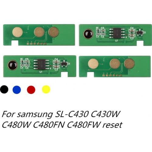 Color Toner Cartridge Chip for Samsung CLT-K404S CLT-404 CLT 404 SL-C430 C430W C480W C480FN C480FW Toner Chip