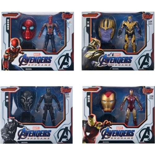 Avengers Thanos Iron Man Black Panther Spiderman Action Figure Model Toys For Childrens Birthday Gifts