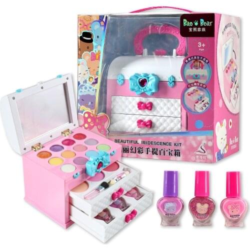 Girls Makeup Toys Princess Dress Up Beautiful Cosmetics Make Up Set Non-toxic Easy To Clean Pretend Toys For Girls Indoor Toys