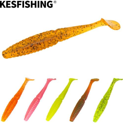KESFISHING Fishing Lure Soft Tail Stagger 125mm 4pcs 15.5g Worm Swimbait Spinner Carp Trout Perch