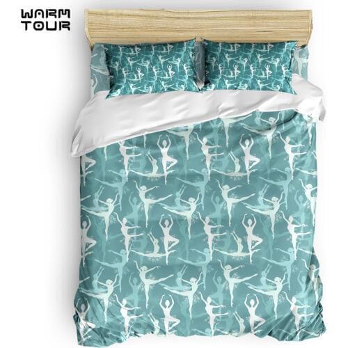 WARMTOUR Duvet Cover Ballet Dancer Duvet Cover Set 4 Piece Bedding Set For Beds DHL Shipping Methods