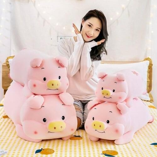 Stuffed Plush Sakura Pig Toys Pillow Kawaii Sleeping Pillow Cute Pig Doll Plush Toy Children Birthday Christmas Present