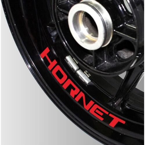 A set of 8pcs high quality Motorcycle Wheel Sticker Decal Reflective Rim Motorcycle logo decal For Honda hornet 600 900