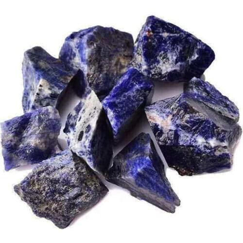 Natural Rough Sodalite Raw Quartz Gemstones Rocks Specimen Reiki Healing Home Decor Natural Stones and Crystal