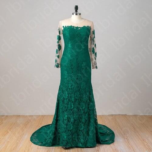 Wholesale Royal Blue Full Length Chiffon Lace Mother of the Bride Dresses Half Sleeve Bateau Neck Wedding Party Gowns Appliqued