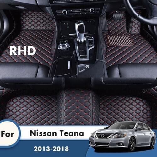 RHD Carpets For Nissan Teana Altima L33 2018 2017 2016 2015 2014 2013 Leather Car Floor Mats Auto Styling Accessories Interior