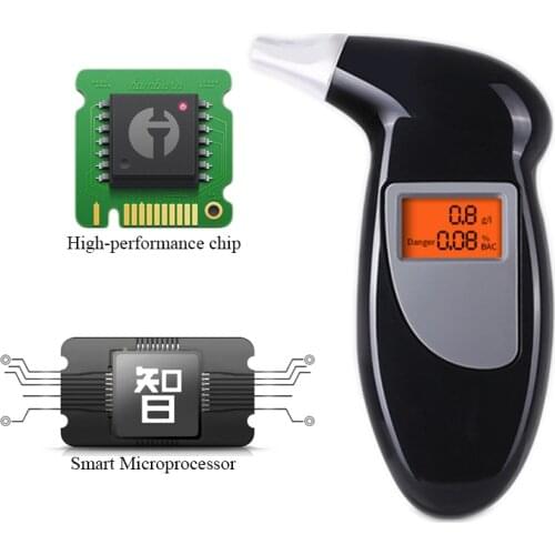 Handheld Backlight Digital Alcohol Tester Digital Alcohol Breath Tester Breathalyzer Analyzer LCD Detector Backlight Light