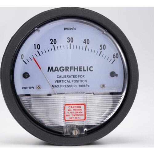 TE2000 0-60pa Micro Differential Pressure Gauge High Precision 1/8 "NPT Air Pressure Meter Barometer