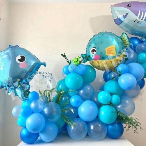 1pc Blue Sea Animal Balloon Cute Crab/Starfish/Octopus Balloons Sea Party Theme Kids Happy Birthday Decor Baby Shower Supplies