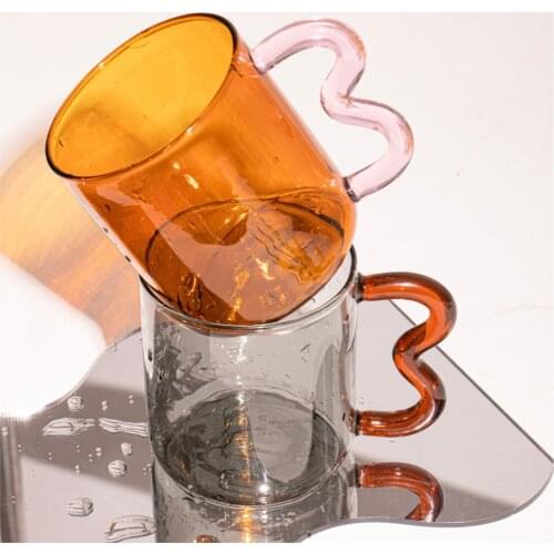 High-grade Creative Personalized Glass Ear Mark Cup Lead-free Resistant Handmade Mugs Heat Milk Wine Beer Cups Couples Gift Fun