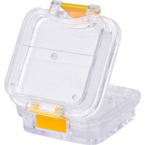 Dental False Teeth Storage Box With Hanging Net Container Artificial Tooth Organizer Transparent Tooth Box Denture Bath Box Case