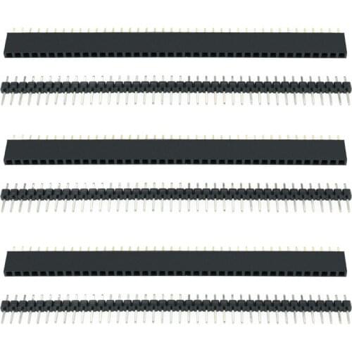 10pcs 1x40Pin 2.54mm Single Row Female + 10pcs 1x40 Male Pin Header connector