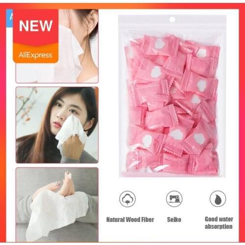 20/30/50 pcs Pure Cotton Compressed Portable Water Wet Wipe Washcloth Travel Face Towel Outdoor Moistened Tissues Disposable