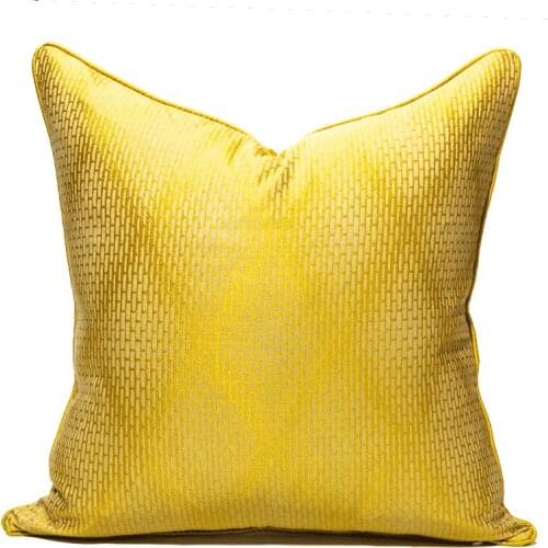 30x50/45/50cm living room decorative cushion cover jacquard bright yellow pillowcase decorative waist pillow cover for backrest