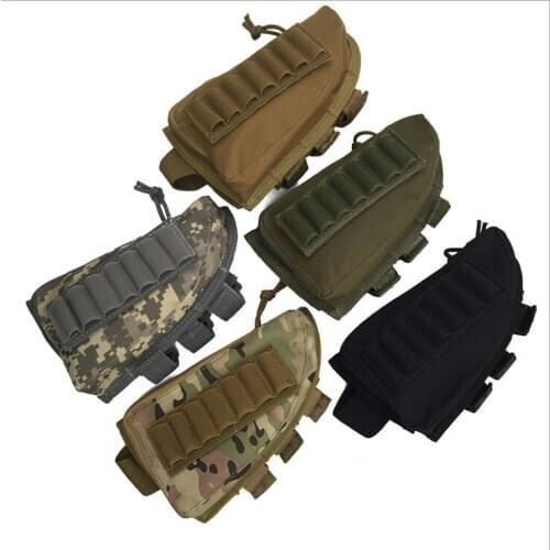 50pcs/lot Ammo Pouch Cheek Pad Rifle Stock Cover Bullet Paintballing Hunting Adjustable
