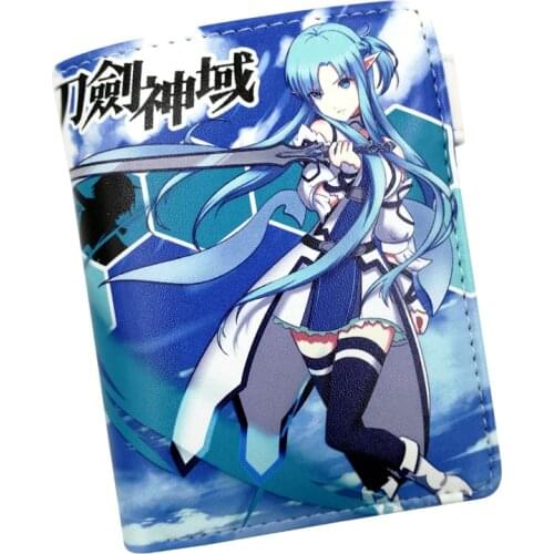 Anime Sword Art Online Kirigaya Kazuto Short Wallet Kirito Coin Pocket