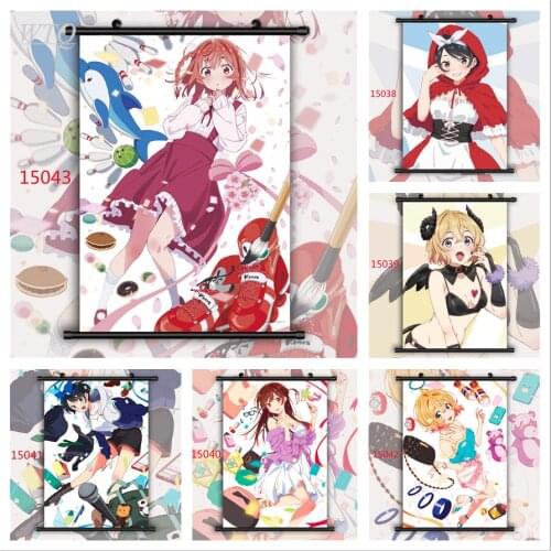 Anime Posters Rent A Girlfriend Chizuru Mami Sumi Ruka Canvas Painting Wall Decor Wall Art Home Decor Photos for Childrens Room