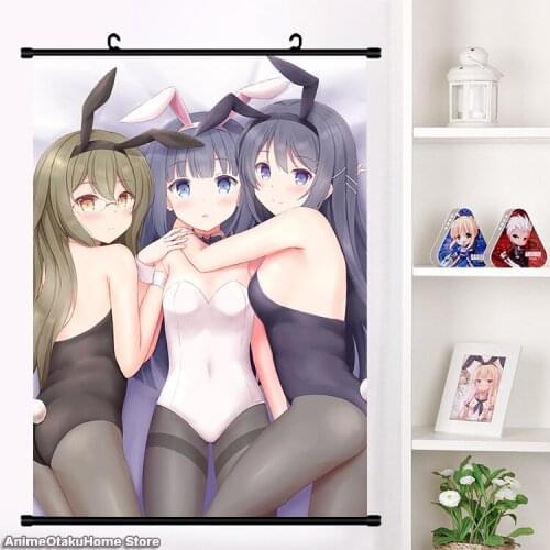 Anime Rascal Does Not Dream of Bunny Girl Senpai Sakurajima Mai HD Wall Scroll Poster Decor Collectible Decorative Art Gift