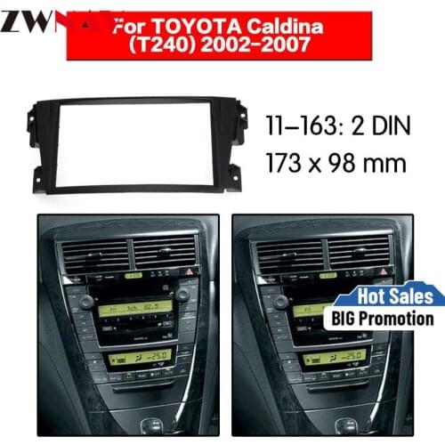 Car DVD Player frame For 2002-2007 Toyota Caldina 2DIN Auto Radio Multimedia NAVI fascia