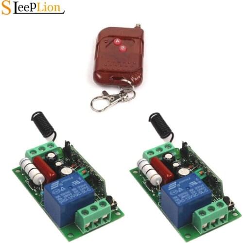 Sleeplion AC 220V 10A 1CH Wireless RF Relay Remote Switch Transceiver 2 Receiver 220V Wireless Light Switch Adapter Kits