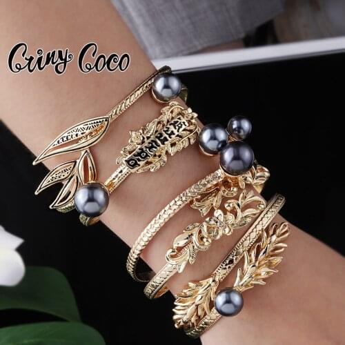 Cring Coco Hawaiian Bracelets for Women Trendy Polynesian Drum Cuff Bangles Pearl Turtle Jewelry Lovers Bracelet 2020 Female