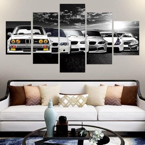 Canvas Painting Car evolution Wall Art 5 PCS Picture Canvas hd Prints Modern Wall Pictures Home Decor frame