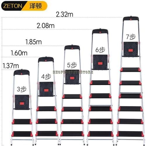 Ladder Family Herringbone Ladder Folding Ladder Thickened Multifunctional Portable Engineering Ladder Indoor Ladder